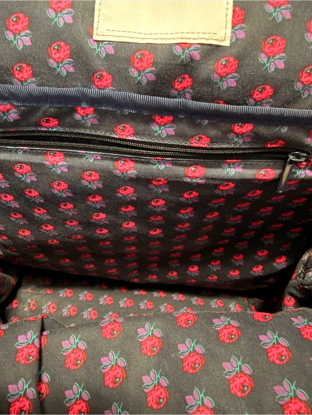 Vera Bradley Essentials Backpack Navy Quilted Travel Work School Bag